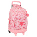 Školní batoh na kolečkách Safta "In Bloom" - růžový - 33L