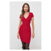 Šaty Guess červená barva, mini