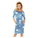 Dámské šaty Numoco 13-74 | světle modrá džínovina