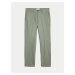 Zelené pánské chino kalhoty s příměsí lnu Marks & Spencer