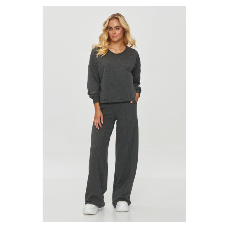 Dámský komplet Makadamia M849 - volný střih - tm. šedý Tmavě šedá