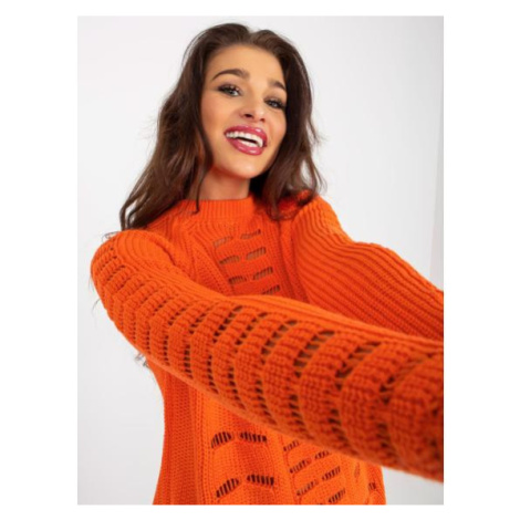 Dámský svetr nadměrné velikosti KUNI oranžový BADU