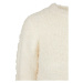 Ladies Cropped Feather Sweater - whitesand
