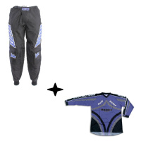 BOLDER SET 03 Motocross kalhoty 38 + dres 45 modrá
