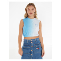 Světle modrý dámský crop top Tommy Jeans