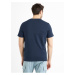 Tmavě modré pánské basic tričko Celio Debasev