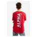 Bavlněné tričko Alpha Industries Backprint červená barva, s potiskem, 128507.328-red