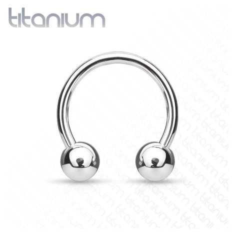 Titanový piercing podkova s kuličkami - Rozměr: 1,6 mm x 8 mm x 3 mm Šperky eshop