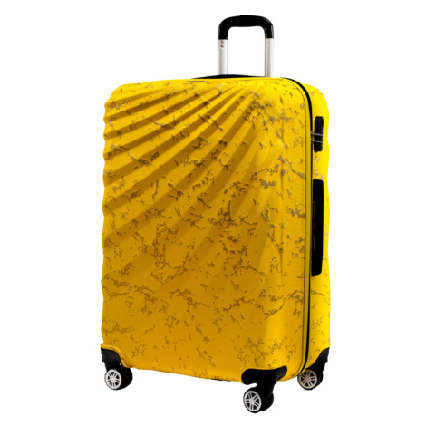Střední univerzální cestovní kufr ROWEX Pulse žíhaný Barva: Žlutá žíhaná
