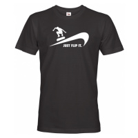 Pánské tričko - Just flip it - triko se skateboardem