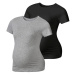 esmara® Dámské těhotenské triko, 2 kusy (černá/šedá)