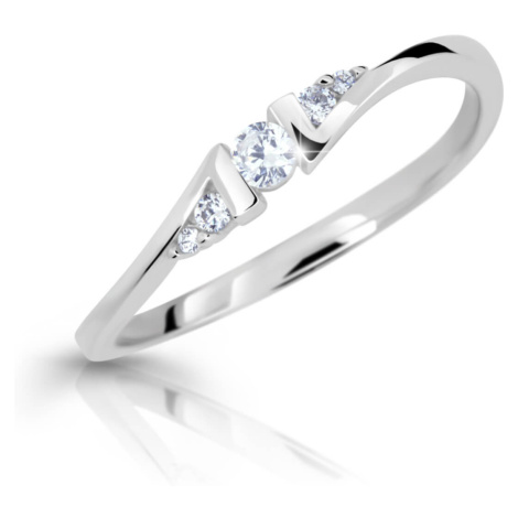 Cutie Diamonds Půvabný prsten z bílého zlata s brilianty DZ6720-3054-00-X-2 58 mm Cutie Jewellery