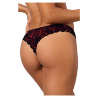 Tanga model 17680202 černá/červená - Axami