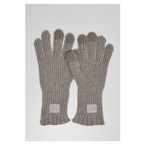 Chytré rukavice z pletené směsi vlny vřesově šedé Urban Classics