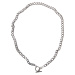 Perlový náhrdelník - stříbrné barvy
