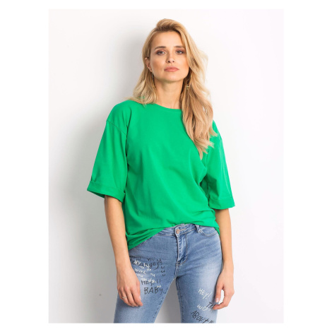 Dámské zelené tričko -dark green Zelená BASIC