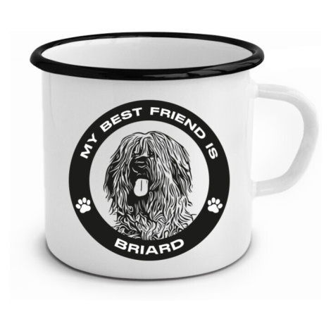 Plechový hrnek Briard - skvělý dárek pro milovníky psů BezvaTriko