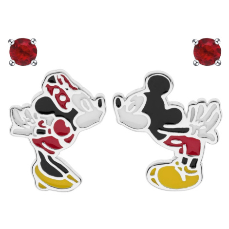 Disney Stříbrná sada náušnic Mickey and Minnie Mouse SS00004SRRL.CS
