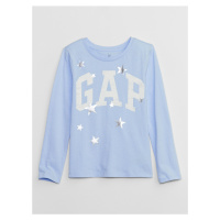 Světle modré holčičí vzorované tričko Gap