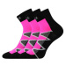 Voxx Monsa Unisex sportovní ponožky - 3 páry BM000000835900105684 černá/růžová
