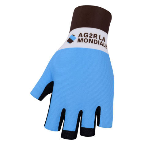 BONAVELO Cyklistické rukavice krátkoprsté - AG2R 2020 - bílá/modrá/hnědá