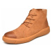 Pánské zimní kožené boty na šněrování - 2 barvy FashionEU