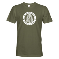 Pánské tričko pro milovníky psů s potiskem Kokršpaněla kulatý motiv
