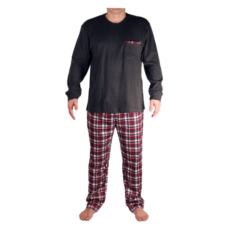 Zdenda Lux pánské pyžamo s flísem tmavě šedá