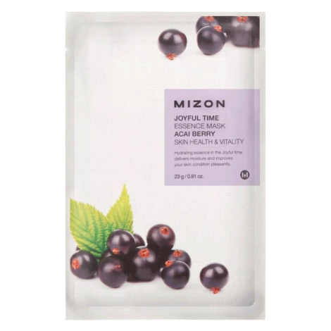 MIZON - JOYFULL TIME EESSENCE MASK ACAI BERRY - Rozjasňující revitalizační plátýnková maska 23 g