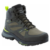 Jack Wolfskin Force Striker Texapore Mid M Lime/Dark Green Pánské outdoorové boty