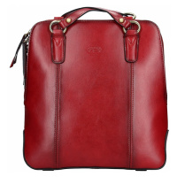Dámská kožená batůžko kabelka Katana Martina - tmavě červená