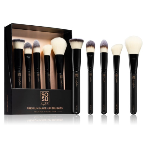 SOSU Cosmetics Premium Brushes The Face Collection sada štětců pro perfektní vzhled 5 ks