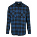 Pánská košile Urban Classics Checked Flanell Shirt - černá,modrá