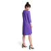 B070 Oversized šaty s páskem na zavazování - fialové