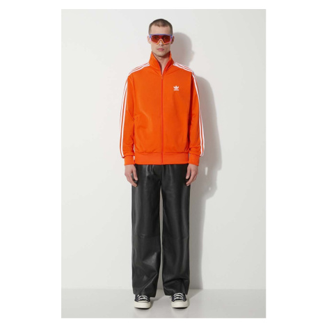 Mikina adidas Originals pánská, oranžová barva, s aplikací, IR9902