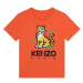 Dětské bavlněné tričko Kenzo Kids oranžová barva, s potiskem