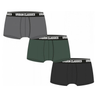 Boxer Shorts 3-Pack - grey+darkgreen+black