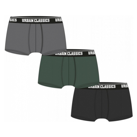Boxer Shorts 3-Pack - grey+darkgreen+black Urban Classics
