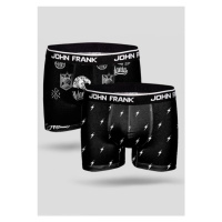 Pánské boxerky John Frank JF2BMC08 2PACK | černá