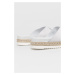 Kožené pantofle Wojas dámské, bílá barva, na platformě