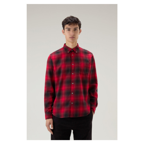 Košile woolrich light flannel shirt červená