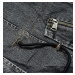 Černo-ecru dámská džínová bunda s kožešinovou podšívkou (B8068-1046)