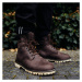 Vasky Farm High Dark Brown - Dámské kožené kotníkové boty hnědé, se zateplením - zimní obuv Flex