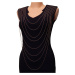 Luxusní dámské společenské šaty zdobené černé Černá &Co model 15042340 - Kimi&#38;Co