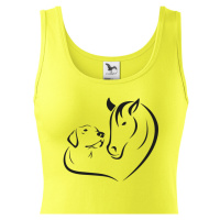 Dámské tričko - Srdce kůň a pes