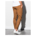 Hnědé pánské kapsáčové kalhoty Ombre Clothing P995