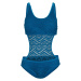 Bonprix RAINBOW jednodílné plavky s krajkou Barva: Modrá, Mezinárodní