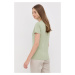 Bavlněné tričko BOSS zelená barva