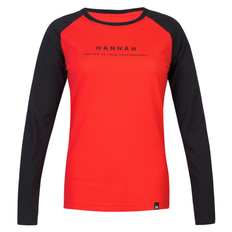 Hannah Prim Dámské triko s dlouhým rukávem 10036103HHX hibiscus/anthracite