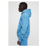 Pánská mikina zip // Urban Classics / Stone Washed Hoody royal